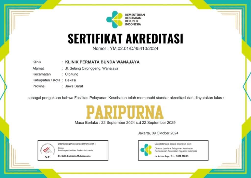 sertifikat akreditasi wanajaya