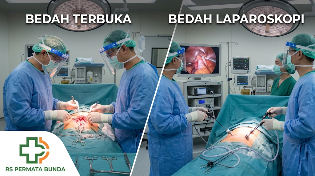 Bedah Terbuka vs Bedah Laparoskopi